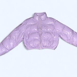 Kids Purple Puffer Jacket